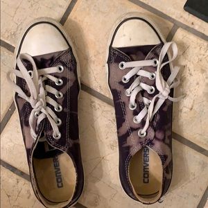 Navy Bleach Dyed Converse